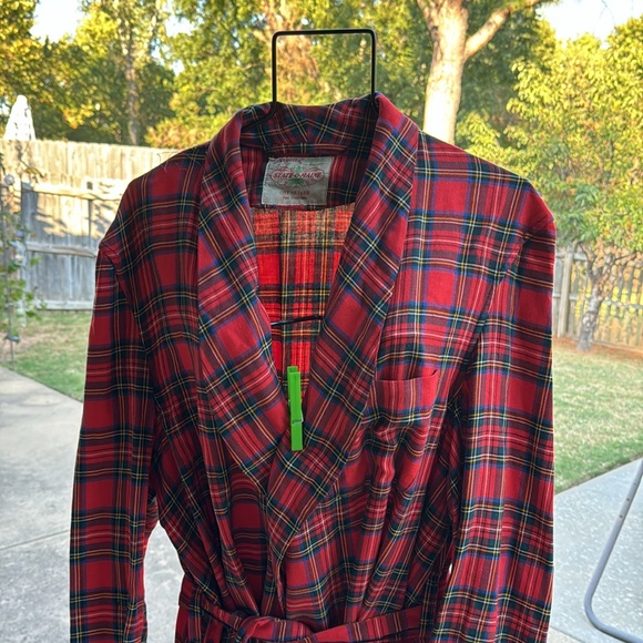 Vtg 50s 60s state o Maine plaid viyella Wool Blend robe As Is - Picture 1 of 14
